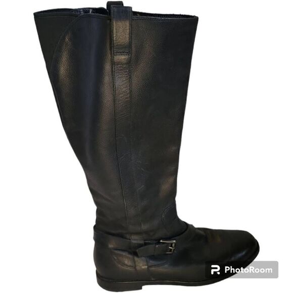 Cole Haan Black Leather Riding Boots Women's Size 7 - Picture 5 of 8